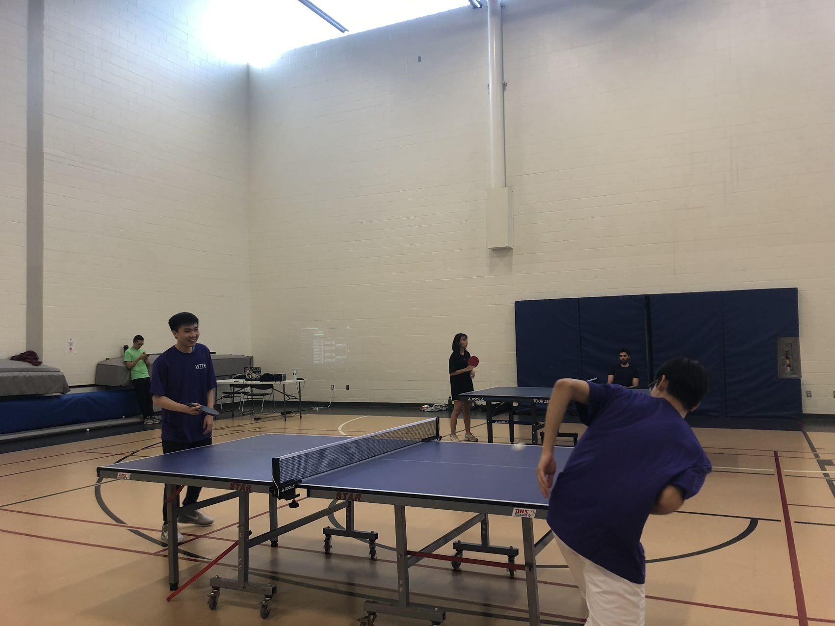 Table Tennis Club members playing table tennis